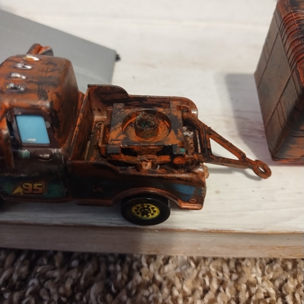 Lot Disney Pixar Cars Mattel Mack Mini Racers Hauler Red and 4 cars Rare mater - Picture 11 of 12